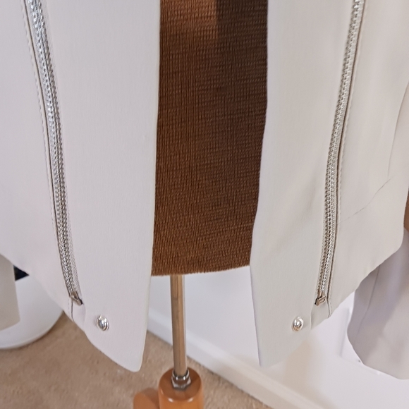 Size 6 /Small Calvin Klein Moto Style Jacket Casual Business Old Money Spring - Picture 10 of 11